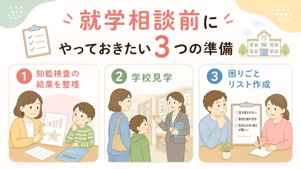 就学相談前にやっておきたい3つの準備