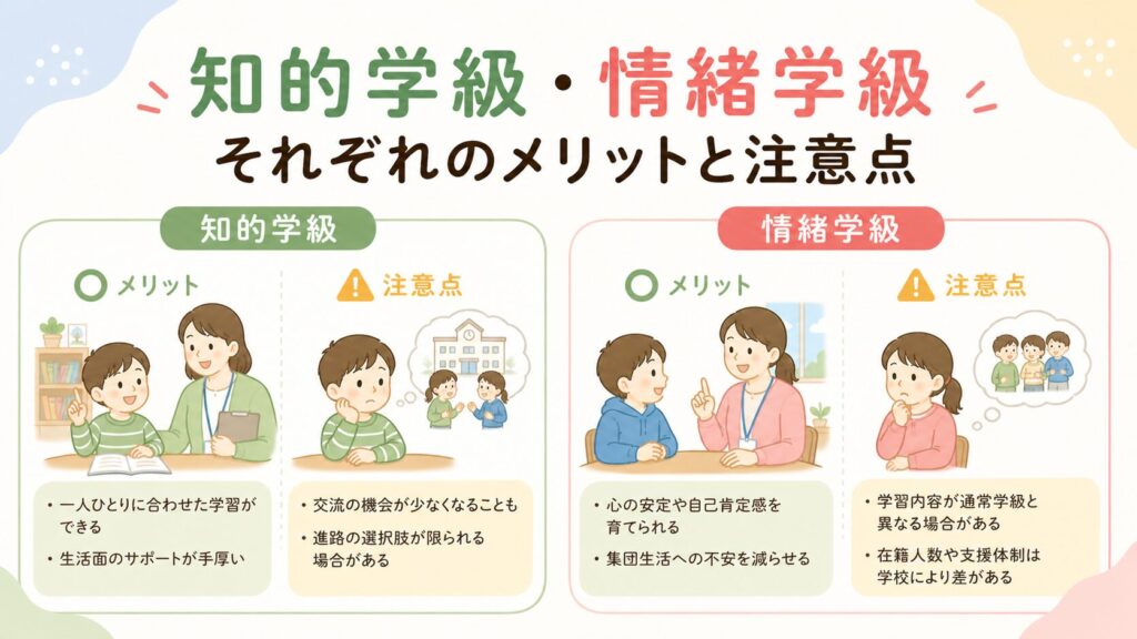 知的学級と情緒学級メリットデメリット